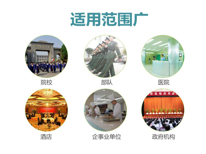 適用于酒店、餐飲飯店、學校食堂及企事業(yè)單位食堂